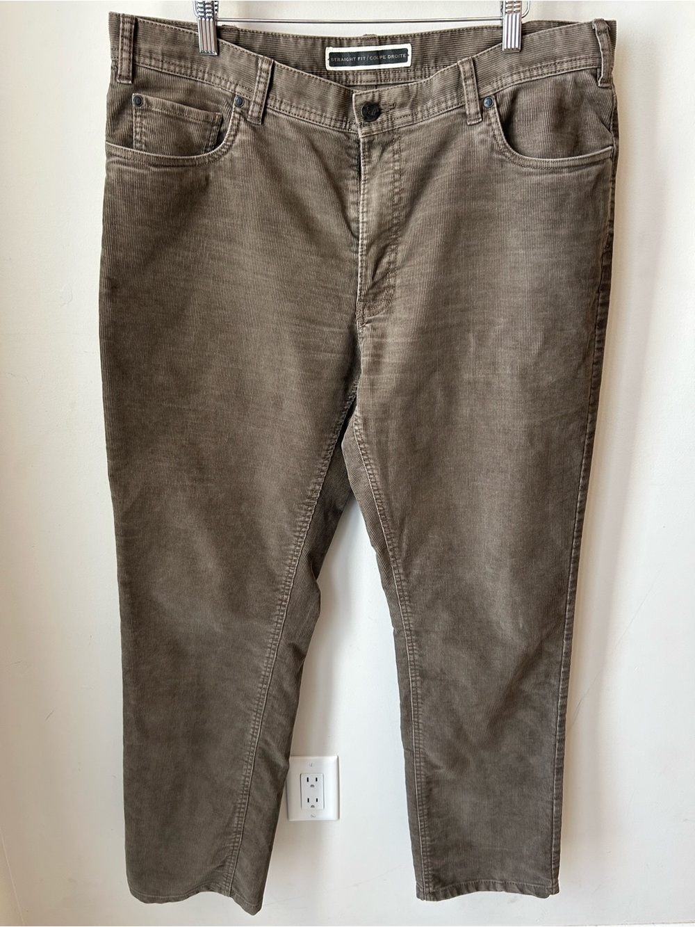 Haggar Collection Corduroy Pants 38x32 Olive Brown 90s Prep Normcore Dadcore